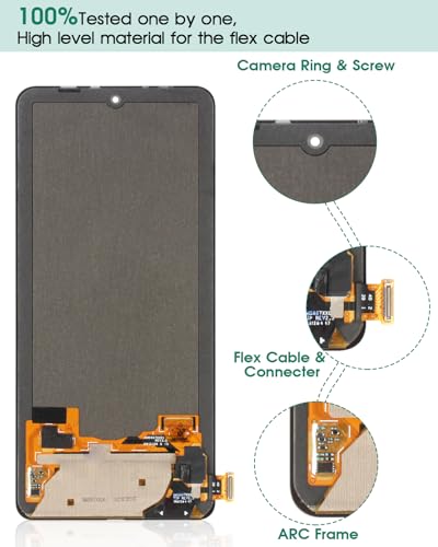 OLED for Xiaomi Poco F3 Screen Replacement for Xiaomi Redmi K40 LCD Screen Replacement for Redmi K40 Pro LCD Touch Screen Digitizer Assembly Repair Kits Black M2012K11AG M2012K11AC M2012K11C