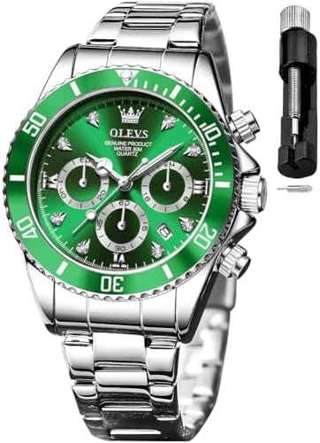 OLEVS Womens Watch Fashion Dress Diamond Female Watches for Ladies Analog Quartz Stainless Steel Waterproof Luminous Day Date Two Tone Wristwatch