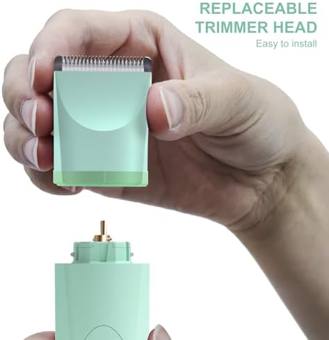 OLOV Electric Body Hair Trimmer   Groin Trimmer for Men   Bikini Trimmer Women   Wet/Dry Shaver Groomer  Replaceable Ceramic Blade Heads  USB Recharge Dock  Waterproof Hygiene Razor Black