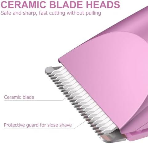 OLOV Electric Body Hair Trimmer   Groin Trimmer for Men   Bikini Trimmer Women   Wet/Dry Shaver Groomer  Replaceable Ceramic Blade Heads  USB Recharge Dock  Waterproof Hygiene Razor Black