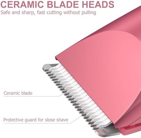 OLOV Electric Body Hair Trimmer   Groin Trimmer for Men   Bikini Trimmer Women   Wet/Dry Shaver Groomer  Replaceable Ceramic Blade Heads  USB Recharge Dock  Waterproof Hygiene Razor Black