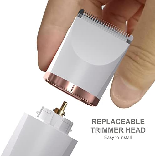 OLOV Electric Body Hair Trimmer   Groin Trimmer for Men   Bikini Trimmer Women   Wet/Dry Shaver Groomer  Replaceable Ceramic Blade Heads  USB Recharge Dock  Waterproof Hygiene Razor Black