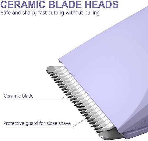 OLOV Electric Body Hair Trimmer   Groin Trimmer for Men   Bikini Trimmer Women   Wet/Dry Shaver Groomer  Replaceable Ceramic Blade Heads  USB Recharge Dock  Waterproof Hygiene Razor Black