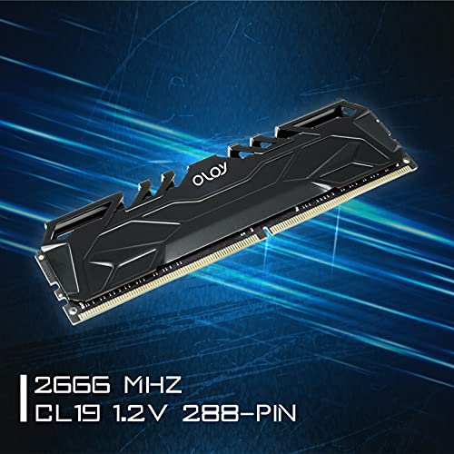 OLOy DDR4 RAM 16GB  2x8GB  Black Owl 2666 MHz CL19 1 2V 288 Pin Desktop UDIMM  MD4U082619BJDA