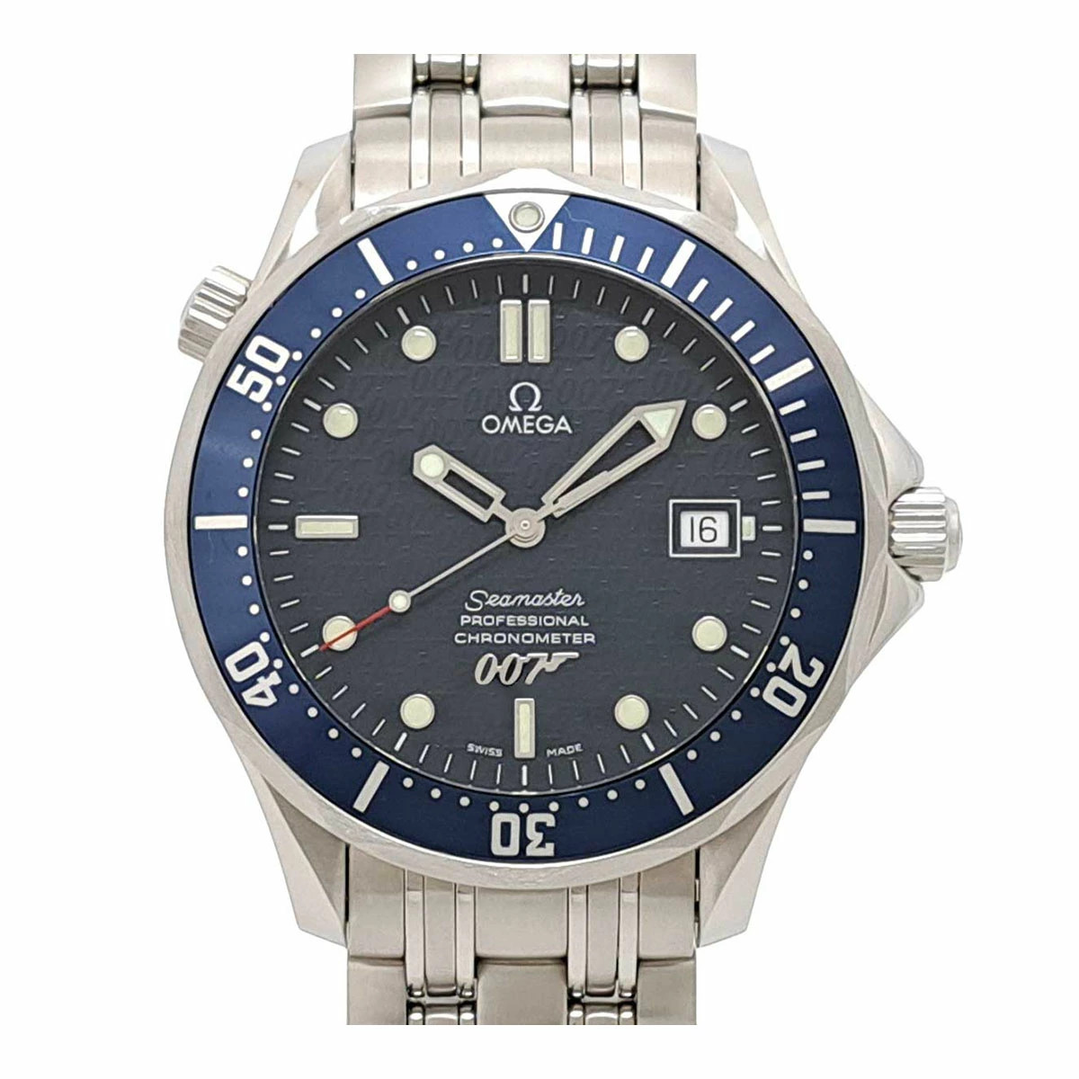 OMEGA Seamaster Professional 007 Fullset 2537 80 Navy Men s Used Watch #11114