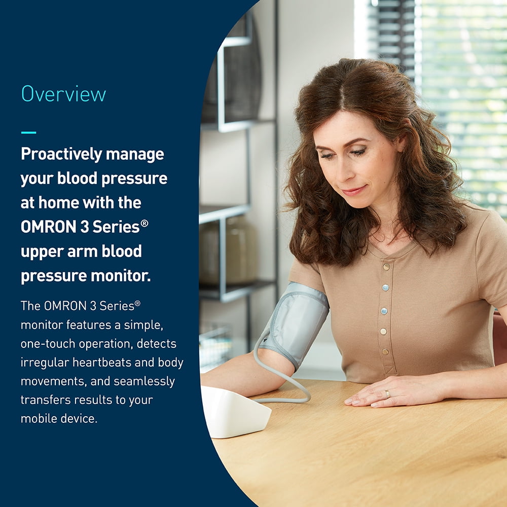OMRON 3 Series Wireless Upper Arm Blood Pressure Monitor with Arm Cuff