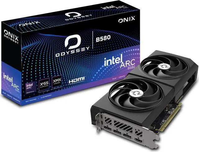 ONIX ODYSSEY Arc B580 12GB GDDR6 PCI Express 4 0 x8 ATX Graphics Card 8346 00178