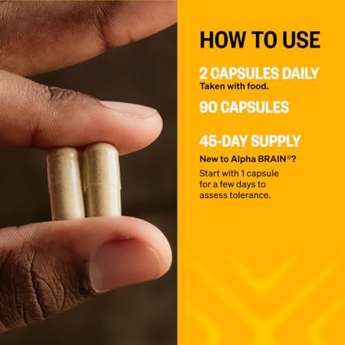 ONNIT Alpha Brain Nootropic Brain Supplement for Focus  Memory  Mental Clarity  Cognitive Support with L Theanine and Vitamin B6  90 Count Capsules