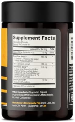 ONNIT Alpha Brain Nootropic Brain Supplement for Focus  Memory  Mental Clarity  Cognitive Support with L Theanine and Vitamin B6  90 Count Capsules
