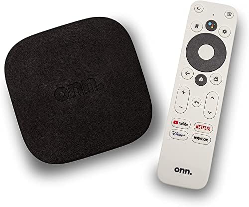 ONN Android TV 4K UHD Streaming Device with Voice Remote Control Google Assistant & High Speed HDMI Cable  100026240  Black