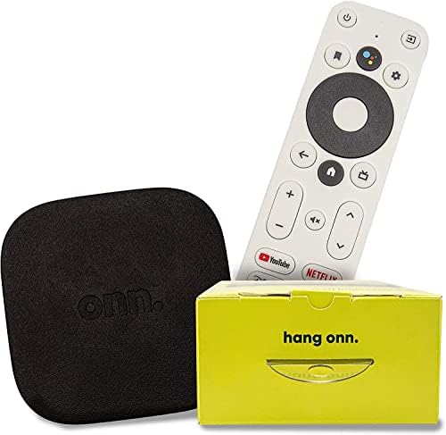 ONN Android TV 4K UHD Streaming Device with Voice Remote Control Google Assistant & High Speed HDMI Cable  100026240  Black