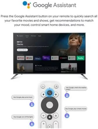 ONN Android TV 4K UHD Streaming Device with Voice Remote Control Google Assistant & High Speed HDMI Cable  100026240  Black