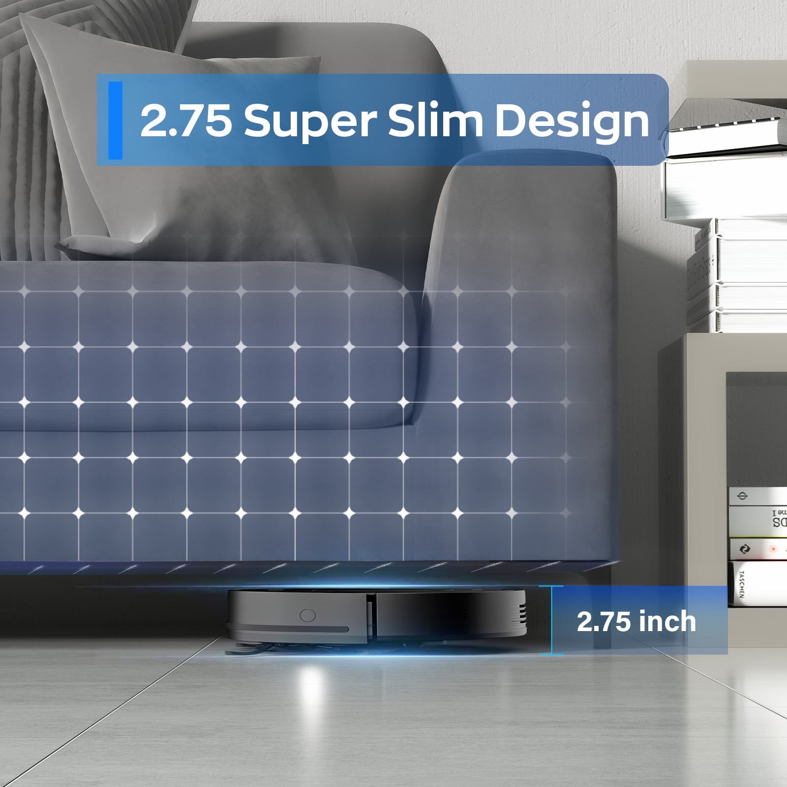 ONSON Robot Vacuum Cleaner  3500Pa Vacuum Cleaner with Schedule  App//Wi Fi/Alexa  Slim  Ideal for Hard Floor  Pet Hair