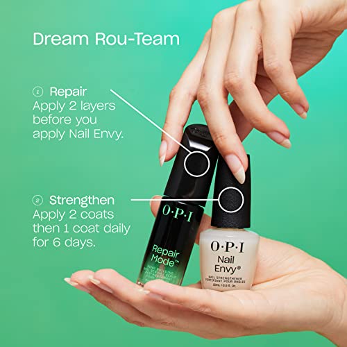 OPI Nail Envy, tratamiento de fortalecimiento de uñas, uñas más fuertes en 1 semana, fórmula vegana, 0.5 onzas líquidas
