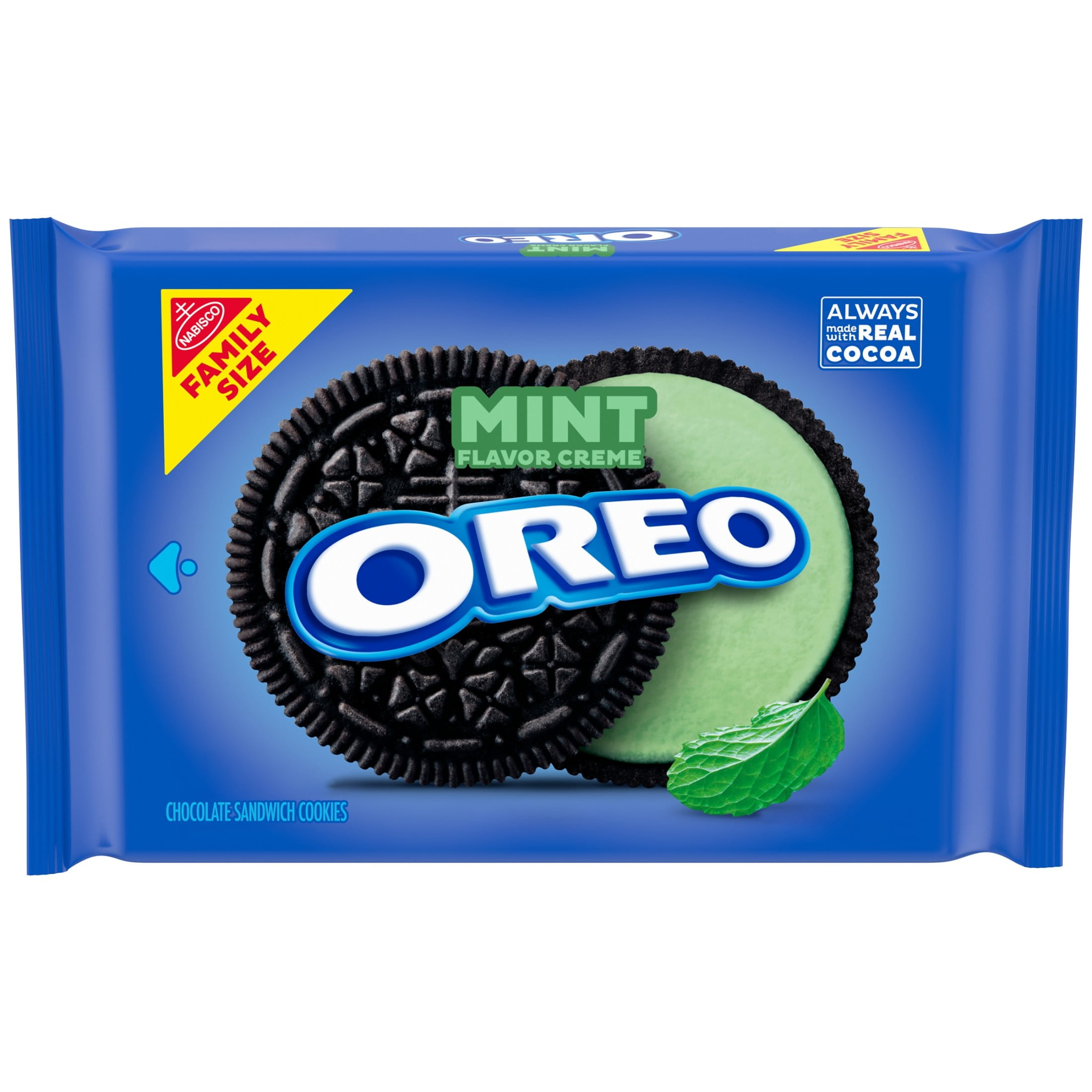 OREO Mint Creme Chocolate Sandwich Cookies  Family Size  18 71 oz