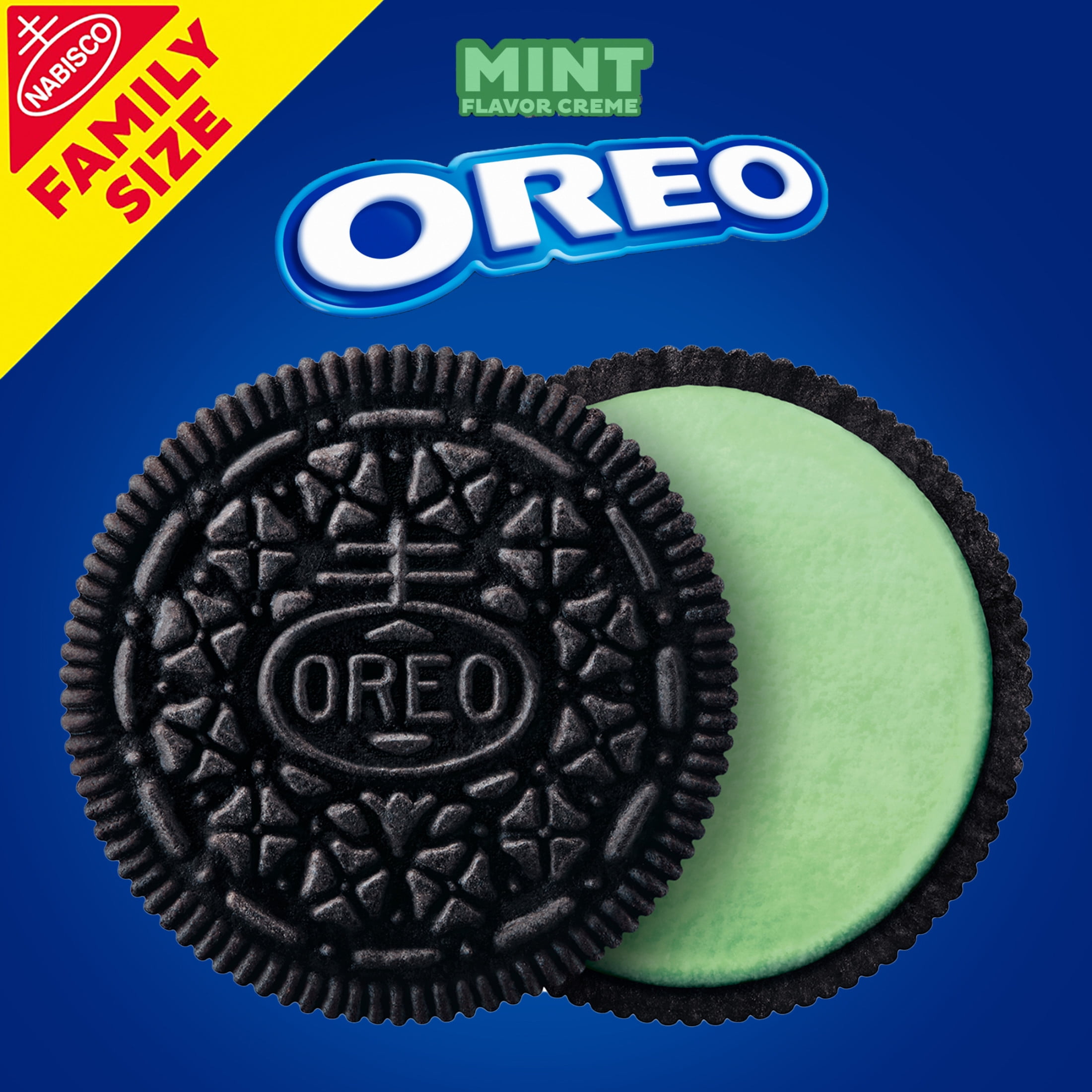OREO Mint Creme Chocolate Sandwich Cookies  Family Size  18 71 oz