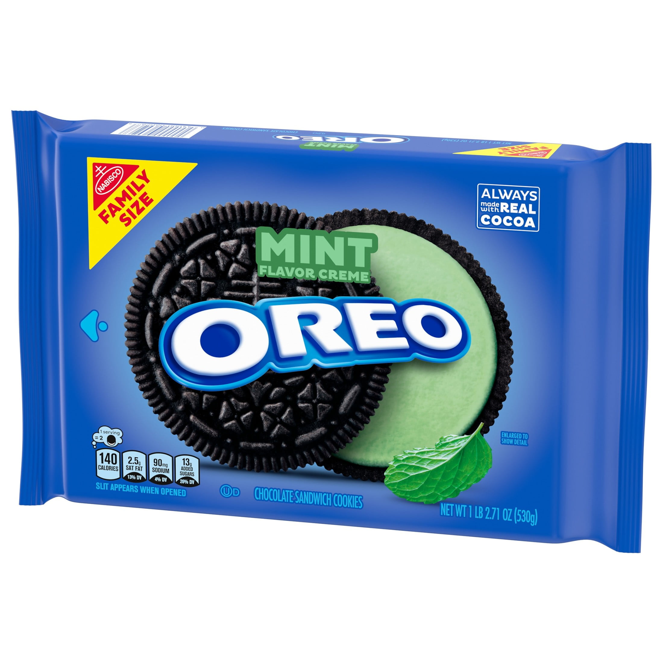 OREO Mint Creme Chocolate Sandwich Cookies  Family Size  18 71 oz