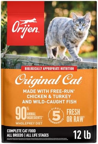 ORIJEN Grain Free High Protein Premium Dry Cat Food Original Recipe 12lb Bag