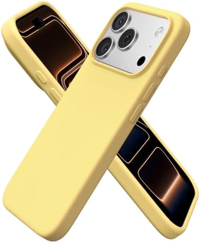 ORNARTO Compatible with iPhone 17 Pro Case 6 3  Slim Liquid Silicone 4 Layers Full Covered Soft Gel Rubber Shockproof Cover  Protective Phone Case for iPhone 17 Pro Orange Amour