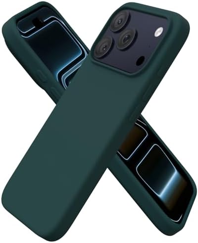 ORNARTO Compatible with iPhone 17 Pro Case 6 3  Slim Liquid Silicone 4 Layers Full Covered Soft Gel Rubber Shockproof Cover  Protective Phone Case for iPhone 17 Pro Orange Amour