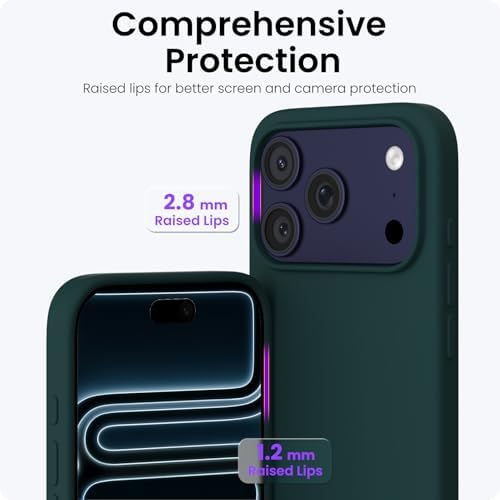 ORNARTO Compatible with iPhone 17 Pro Case 6 3  Slim Liquid Silicone 4 Layers Full Covered Soft Gel Rubber Shockproof Cover  Protective Phone Case for iPhone 17 Pro Orange Amour