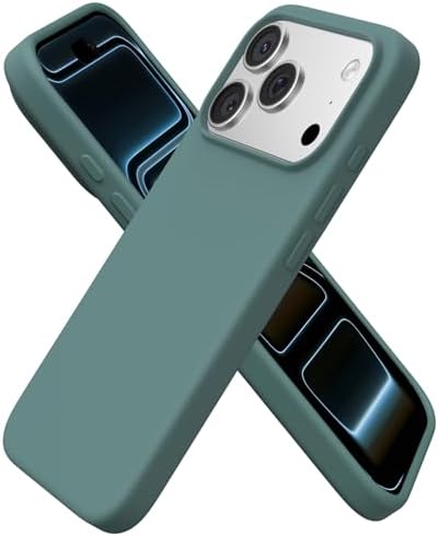 ORNARTO Compatible with iPhone 17 Pro Case 6 3  Slim Liquid Silicone 4 Layers Full Covered Soft Gel Rubber Shockproof Cover  Protective Phone Case for iPhone 17 Pro Orange Amour