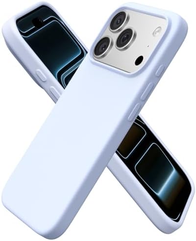 ORNARTO Compatible with iPhone 17 Pro Case 6 3  Slim Liquid Silicone 4 Layers Full Covered Soft Gel Rubber Shockproof Cover  Protective Phone Case for iPhone 17 Pro Orange Amour