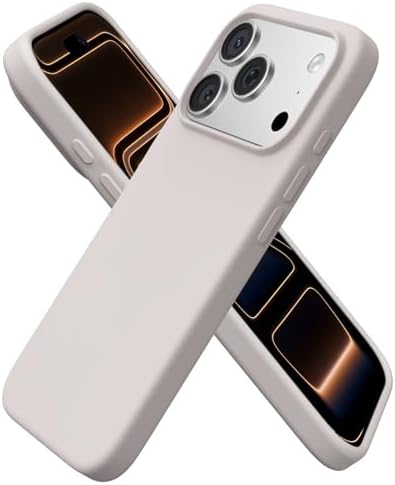 ORNARTO Compatible with iPhone 17 Pro Case 6 3  Slim Liquid Silicone 4 Layers Full Covered Soft Gel Rubber Shockproof Cover  Protective Phone Case for iPhone 17 Pro Orange Amour