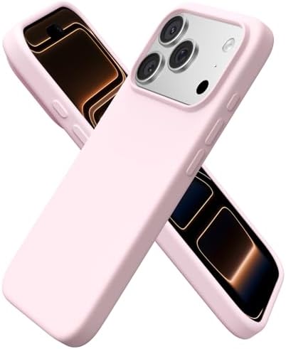 ORNARTO Compatible with iPhone 17 Pro Case 6 3  Slim Liquid Silicone 4 Layers Full Covered Soft Gel Rubber Shockproof Cover  Protective Phone Case for iPhone 17 Pro Orange Amour