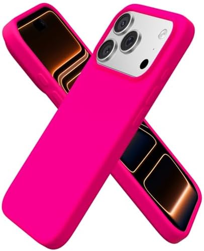 ORNARTO Compatible with iPhone 17 Pro Case 6 3  Slim Liquid Silicone 4 Layers Full Covered Soft Gel Rubber Shockproof Cover  Protective Phone Case for iPhone 17 Pro Orange Amour