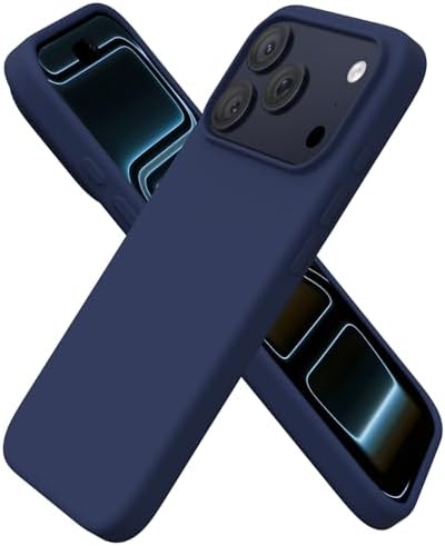 ORNARTO Compatible with iPhone 17 Pro Case 6 3  Slim Liquid Silicone 4 Layers Full Covered Soft Gel Rubber Shockproof Cover  Protective Phone Case for iPhone 17 Pro Orange Amour