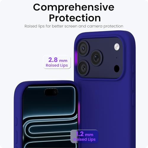 ORNARTO Compatible with iPhone 17 Pro Case 6 3  Slim Liquid Silicone 4 Layers Full Covered Soft Gel Rubber Shockproof Cover  Protective Phone Case for iPhone 17 Pro Orange Amour