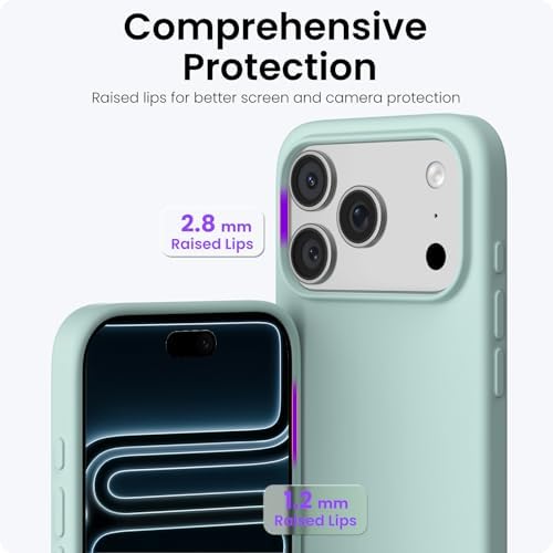 ORNARTO Compatible with iPhone 17 Pro Case 6 3  Slim Liquid Silicone 4 Layers Full Covered Soft Gel Rubber Shockproof Cover  Protective Phone Case for iPhone 17 Pro Orange Amour