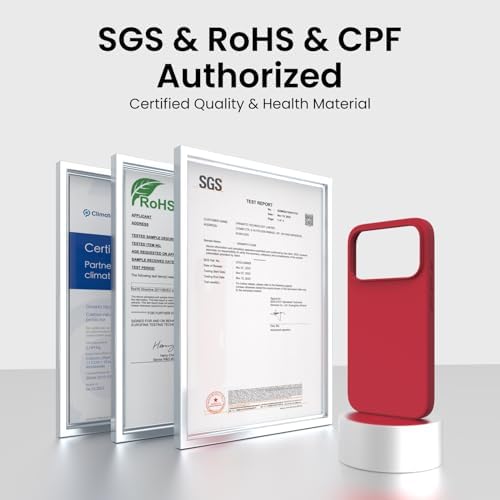 ORNARTO Compatible with iPhone 17 Pro Case 6 3  Slim Liquid Silicone 4 Layers Full Covered Soft Gel Rubber Shockproof Cover  Protective Phone Case for iPhone 17 Pro Orange Amour