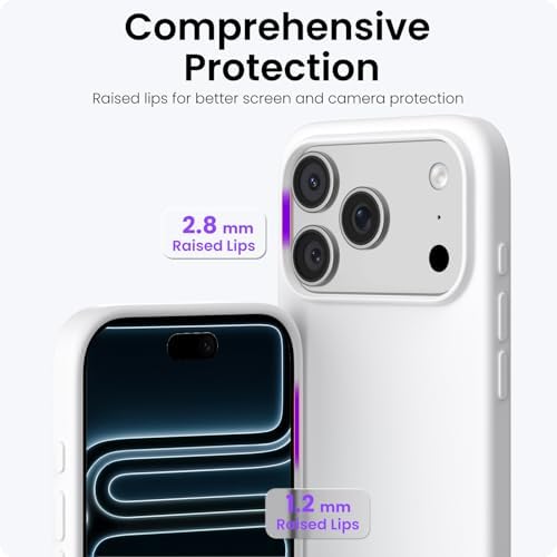 ORNARTO Compatible with iPhone 17 Pro Case 6 3  Slim Liquid Silicone 4 Layers Full Covered Soft Gel Rubber Shockproof Cover  Protective Phone Case for iPhone 17 Pro Orange Amour