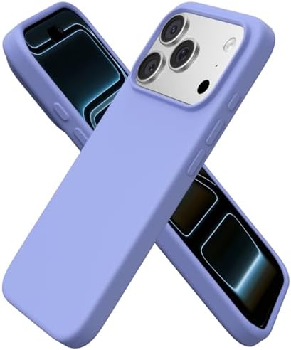 ORNARTO Compatible with iPhone 17 Pro Case 6 3  Slim Liquid Silicone 4 Layers Full Covered Soft Gel Rubber Shockproof Cover  Protective Phone Case for iPhone 17 Pro Orange Amour