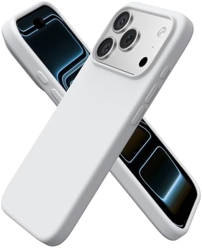 ORNARTO Compatible with iPhone 17 Pro Case 6 3  Slim Liquid Silicone 4 Layers Full Covered Soft Gel Rubber Shockproof Cover  Protective Phone Case for iPhone 17 Pro Orange Amour