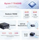 ORiGiMAGiC Aurora Series A1 Mini PC  Ryzen 7 7840HS  Radeon 780M  NO RAM NO SSD