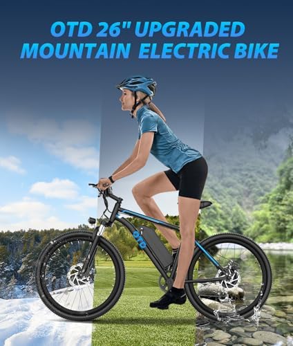 OTD Adults Electric Bike 1200W Peak Electric Bicycles  28MPH 26x2 1 Fast E Bike  60 Miles PAS Range  48V 624Wh Removable Battery 7 Speed E Bicycles with Mobile Phone Holder