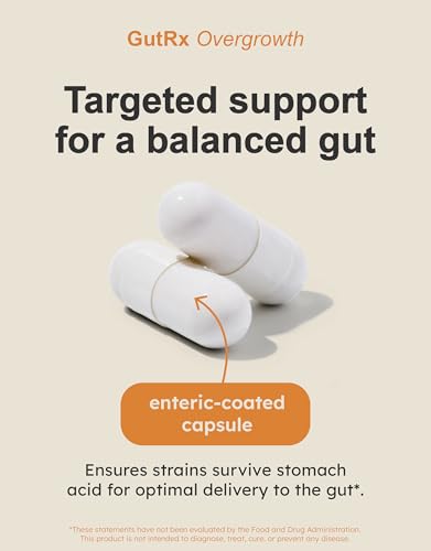 OVERGROWTH   Probiotic Supplement for Supporting a Balanced Microbiome   20 5 Billion CFU  Saccharomyces Boulardii  Bifidobacterium & Lactobacillus   Supports Gut Flora & Digestive Health  30 Capsules