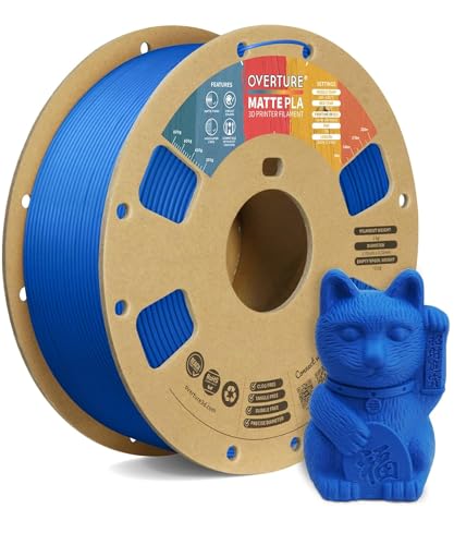 OVERTURE 10KG Bundle Matte PLA 3D Printer Filament 1 75mm  Matt Surface & Low Warping Filament 10 Pack 1kg Spool  2 2 lbs   Fit Most FDM Printers  10 Color 