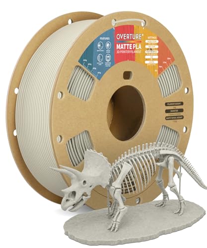 OVERTURE 10KG Bundle Matte PLA 3D Printer Filament 1 75mm  Matt Surface & Low Warping Filament 10 Pack 1kg Spool  2 2 lbs   Fit Most FDM Printers  10 Color 