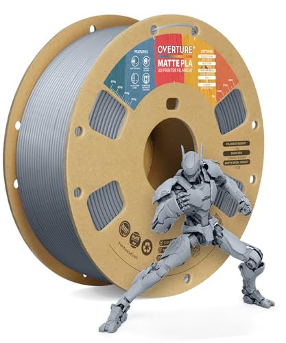 OVERTURE 10KG Bundle Matte PLA 3D Printer Filament 1 75mm  Matt Surface & Low Warping Filament 10 Pack 1kg Spool  2 2 lbs   Fit Most FDM Printers  10 Color 