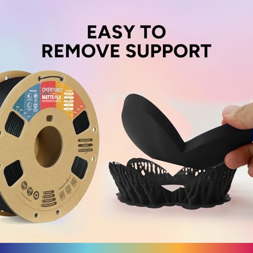 OVERTURE 10KG Bundle Matte PLA 3D Printer Filament 1 75mm  Matt Surface & Low Warping Filament 10 Pack 1kg Spool  2 2 lbs   Fit Most FDM Printers  10 Color 