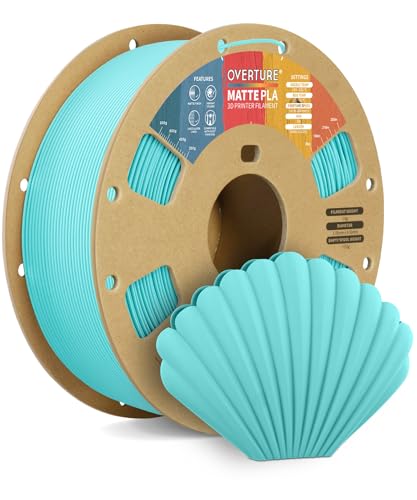 OVERTURE 10KG Bundle Matte PLA 3D Printer Filament 1 75mm  Matt Surface & Low Warping Filament 10 Pack 1kg Spool  2 2 lbs   Fit Most FDM Printers  10 Color 