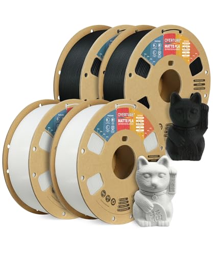 OVERTURE 10KG Bundle Matte PLA 3D Printer Filament 1 75mm  Matt Surface & Low Warping Filament 10 Pack 1kg Spool  2 2 lbs   Fit Most FDM Printers  10 Color 