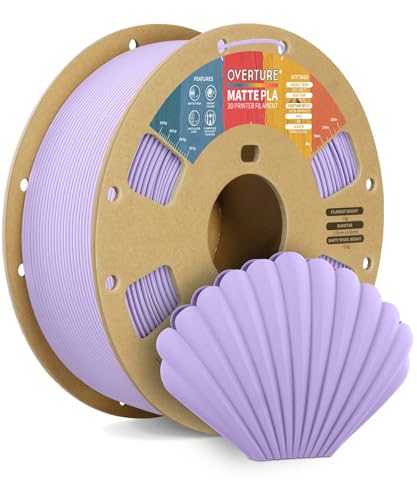 OVERTURE 10KG Bundle Matte PLA 3D Printer Filament 1 75mm  Matt Surface & Low Warping Filament 10 Pack 1kg Spool  2 2 lbs   Fit Most FDM Printers  10 Color 