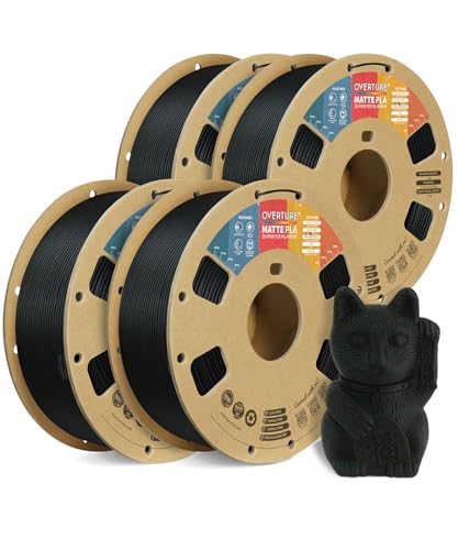 OVERTURE 10KG Bundle Matte PLA 3D Printer Filament 1 75mm  Matt Surface & Low Warping Filament 10 Pack 1kg Spool  2 2 lbs   Fit Most FDM Printers  10 Color 