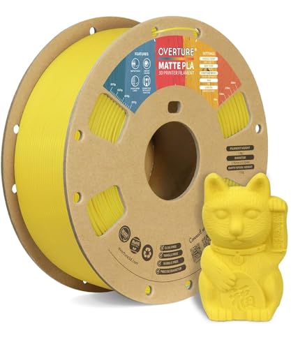 OVERTURE 10KG Bundle Matte PLA 3D Printer Filament 1 75mm  Matt Surface & Low Warping Filament 10 Pack 1kg Spool  2 2 lbs   Fit Most FDM Printers  10 Color 