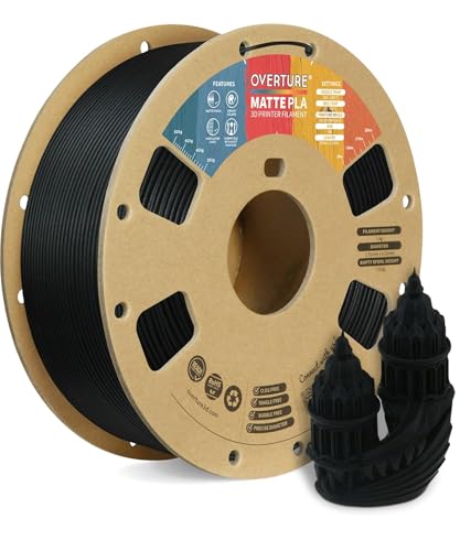 OVERTURE 10KG Bundle Matte PLA 3D Printer Filament 1 75mm  Matt Surface & Low Warping Filament 10 Pack 1kg Spool  2 2 lbs   Fit Most FDM Printers  10 Color 